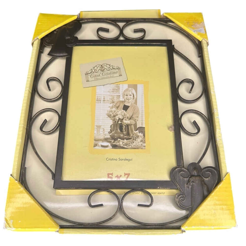New Casa Christina Saralegui Collection Photo Frame Home Decor 5x7 Rustic Cross